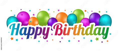 Happy Birthday Banner - Colorful Vector Illustration Stock Vector ...