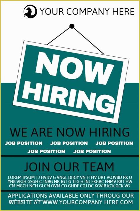 Now Hiring Sign Template Free Of Job Hiring Poster Design Template To