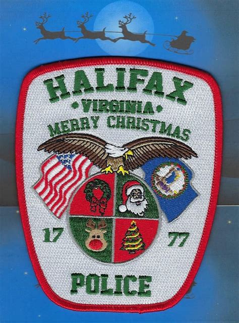 HALIFAX POLICE DEPARTMENT Limited Edition Christmas Patch Virginia LK ...