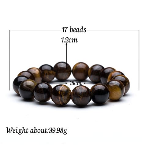 Pulsera Con Cuentas De Piedra Natural Para Hombre Brazalete Con