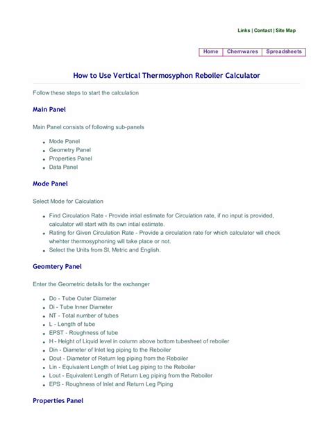 PDF How To Use Vertical Thermosyphon Reboiler Calculator DOKUMEN TIPS