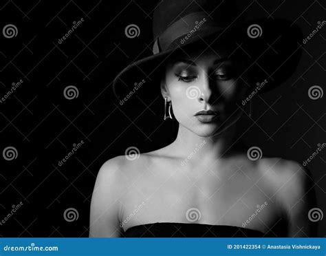 Beautiful Makeup Woman With Elegant Healthy Neck Nude Back And Shoulder On Black Background In