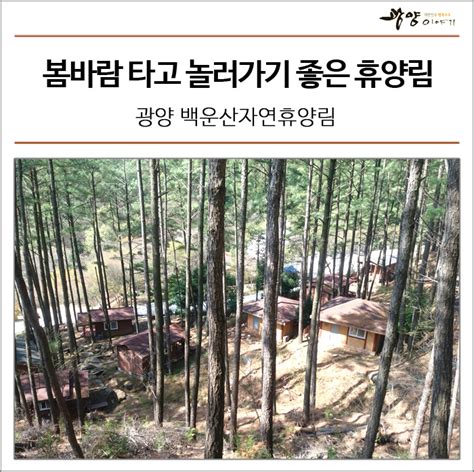 봄바람 타고 놀러가기 좋은 휴양림 광양 백운산자연휴양림 네이버 블로그