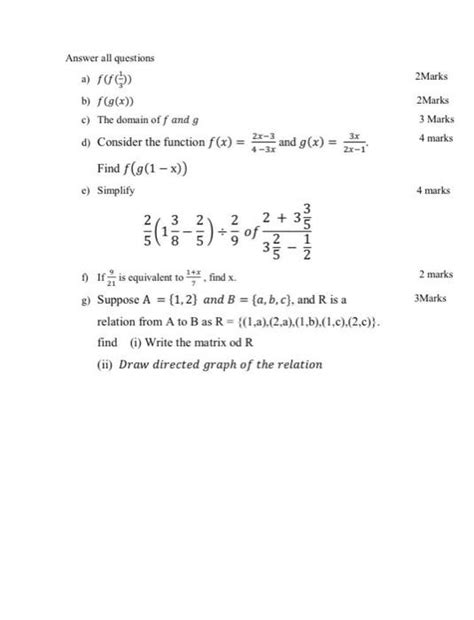 Solved 2marks 2marks 3 Marks 4 Marks 2x 3 And G X 3x 2x 1