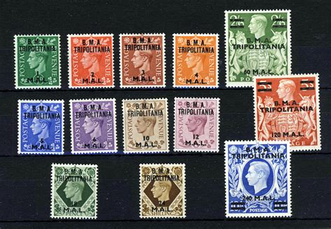 British Occupation KG VI 1948 Overprinted BMA Tripolitania SG T1 To SG