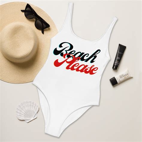 Beach Please One Piece Swimsuit Bikini Pattern Swimsuit Pattern One Piece Women Bathing Suit