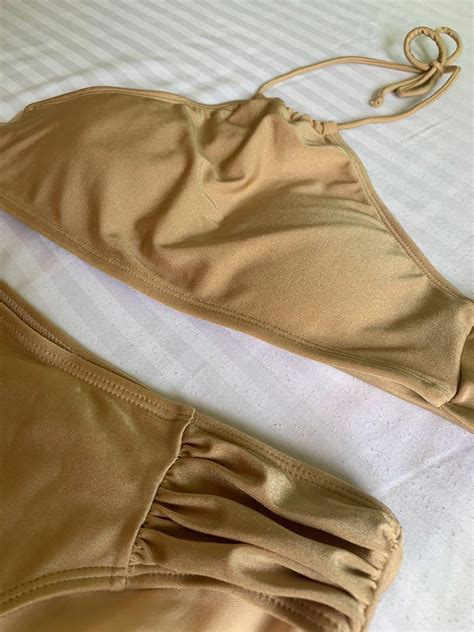 Gold Bikini Set Women S Fashion Swimwear Bikinis Swimsuits On