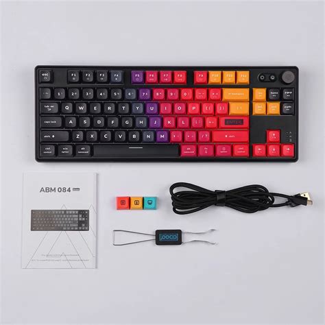 CIDOO ABM TKL Hot Swappable RGB Ghz Bluetooth Wired Mechanical Keyboard NKRO Poron