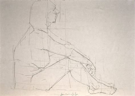 Female Nude Study No Pencil Drawing Ian McKay Artfinder