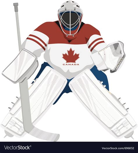 Canada hockey goalie Royalty Free Vector Image