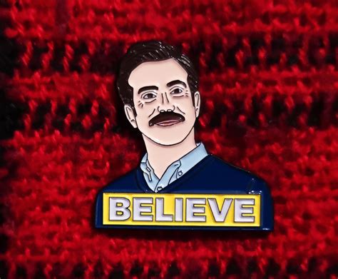 Ted Lasso Enamel Pin Badge Jason Sudeikis Comedy Tv Show Etsy