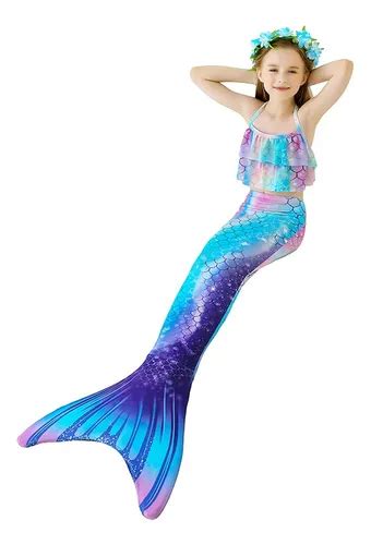 Traje De Baño Sirena Niñas Bikini Natación Piezas Meses sin interés