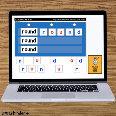 Digital Sight Word Round Dolch First Simply Kinder Plus