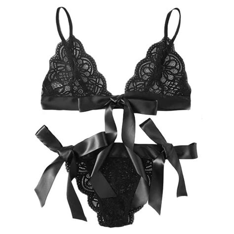 Sentaili Sexy Women Lace Bra Panties Sets Transparent Panty Lingerie Underwear Female Walmart