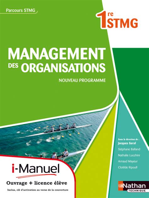 Management Des Organisations 1re Stmg Licence Numérique I Manuel 2 0