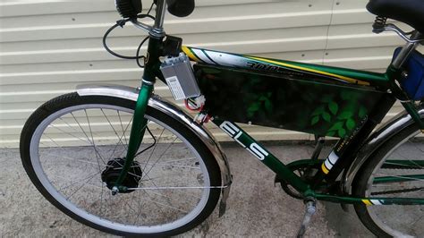 Электро-велосипед, мотор-колесо 36v от АКБ 24v, как едет, выезд на ...