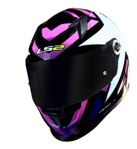 Capacete Ls Ff Starwar Feminino Preto E Rosa Fechado Parcelamento