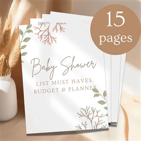 Baby Shower Lists Must Have Baby Shower Planner Printable Boho Baby