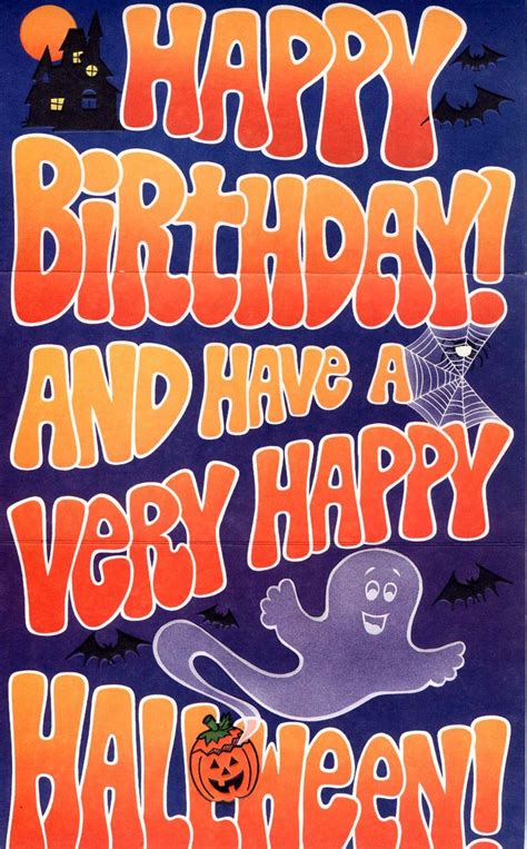 #Halloween #birthday #greeting #Hallmark (fold out greeting card for ...