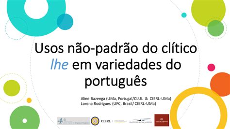 Pdf Usos N O Padr O Do Cl Tico Lhe Em Variedades Do Portugu S