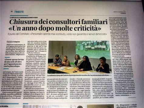 Consultori Familiari A Trieste Il Comunicato Del Comitato Di