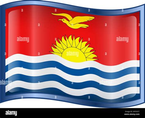 Kiribati Flag Icon Isolated On White Background Stock Vector Image