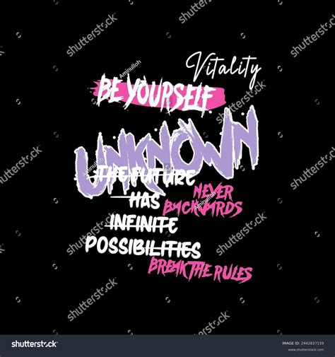 Be Yourself Slogan Abstract Vintage Vector Stock Vector Royalty Free