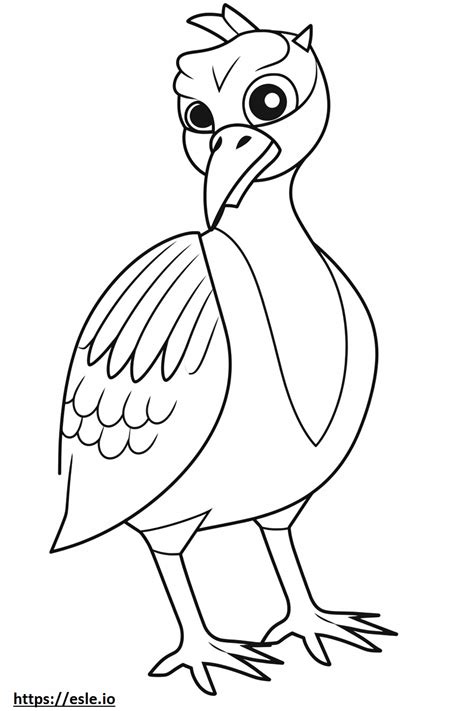 Quail Kawaii coloring page
