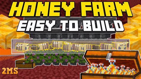 Easy Honey Farm Tutorial Minecraft 1 16 1 18 Youtube