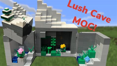 I Built A Lego Minecraft Lush Cave Moc Youtube