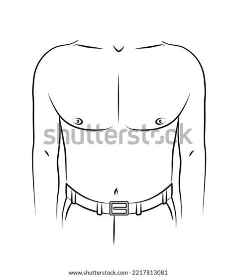 Nude Men Torso Trousers Human Body Stock Vector Royalty Free Shutterstock