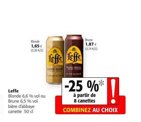 Promo Bière D abbaye Blonde Brune Leffe chez Colruyt iCatalogue fr