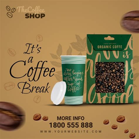 Coffee Break Template Postermywall