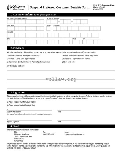 Melaleuca Cancellation Template » Printable PDF Form