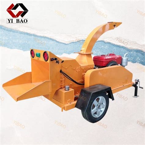 Large Feed Inlet Branch And Leaves Shredder Wood Chip Making Machine