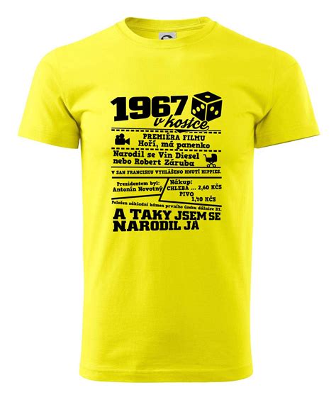 1967 v kostce Klasické pánské triko MyShirt cz