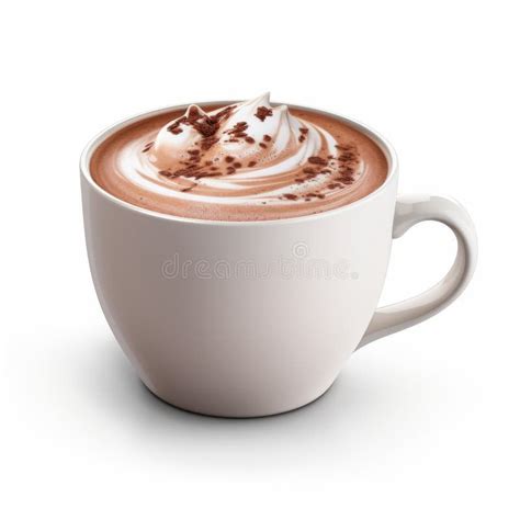 Realistic And Hyper Detailed Hot Cocoa Image With Whipped Cream Stock Illustration