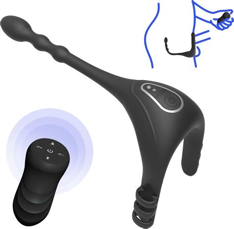 Amazon Vibrating Cock Ring Prostate Massager Anal Sex Toys Vibrating Butt Plug With