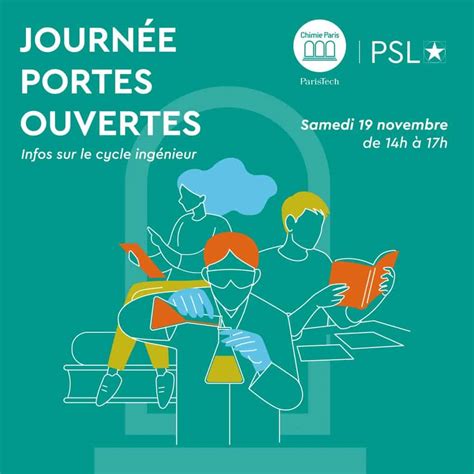 Samedi 19 novembre Journée Portes Ouvertes à Chimie ParisTech PSL