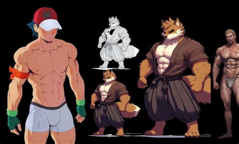 Draw Bara Illustrations Gay Yaoi Bara Oc Sexy Dude Commission Furry Art Nsfw By Ghotsynthronix