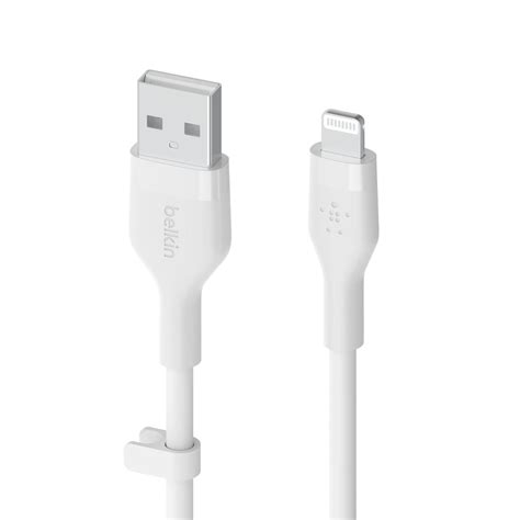 Belkin Boost Charge Flex Silicone Usb A To Lightning Cable White