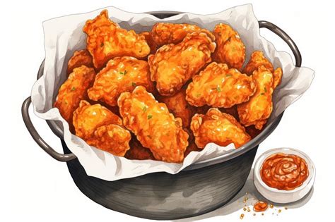 Korean Fried Chicken Food Condiment Free Photo Illustration Rawpixel