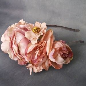 Nude Peony Flower Crown Etsy Uk