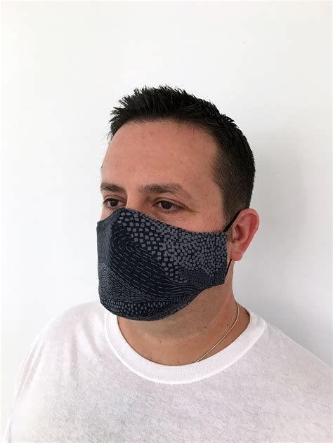 Mens Face Mask In Earth Grey Gray Face Mask For Men Etsy