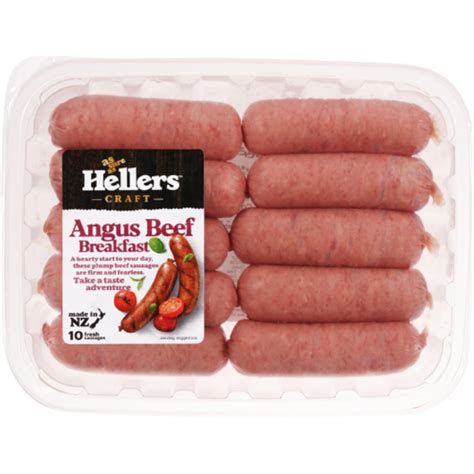 Hellers Angus Beef Breakfast Sausages Prices Foodme