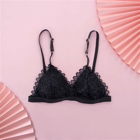 Ecmln Women Lingerie White Black Flower Lace See Through Sexy Lace Up Low Waist Hollow Bikini