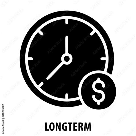 long term time clock long term icon time horizon future extended