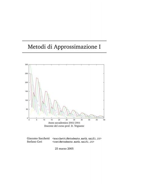 Metodi Di Approssimazione I