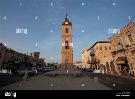 old city jaffa clock tower Stock Photo - Alamy