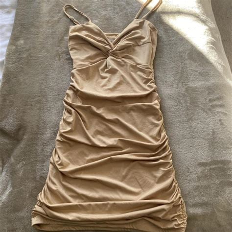 Nude Oh Polly Dress Only Been Worn Once Perfect Depop